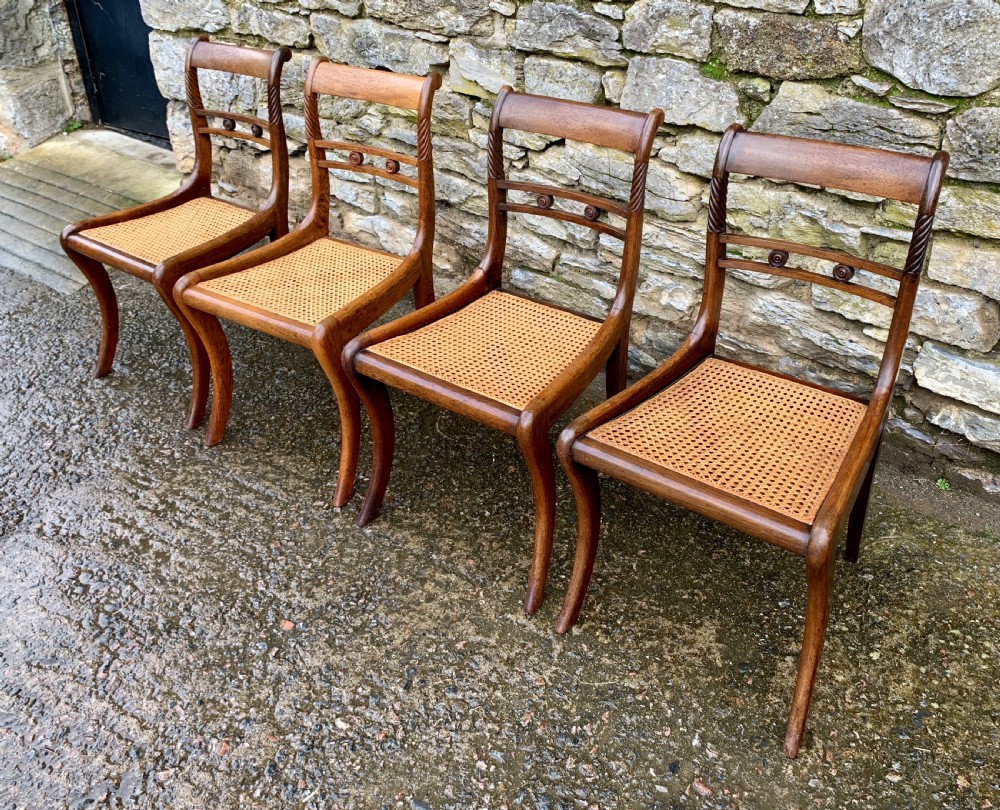 Set of 4 Regency Rosewood Dining Chairs View VI