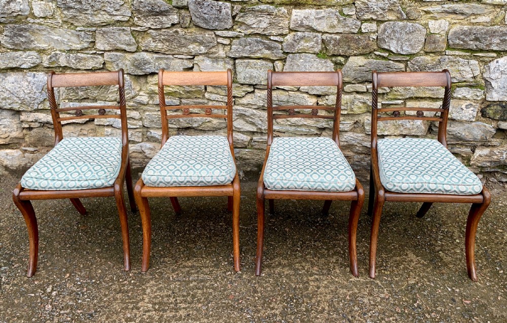 Set of 4 Regency Rosewood Dining Chairs View VII