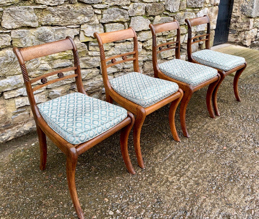 Set of 4 Regency Rosewood Dining Chairs View VIII