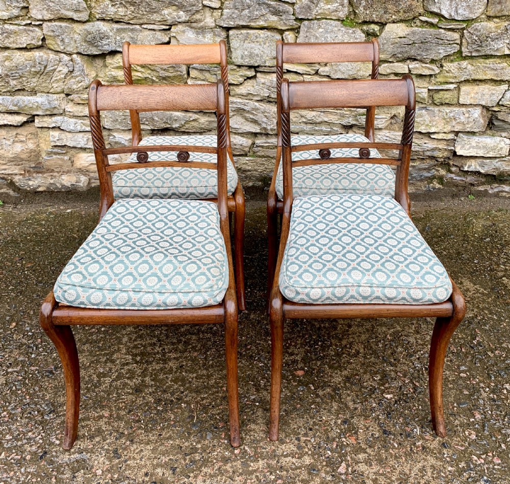 Set of 4 Regency Rosewood Dining Chairs View IX