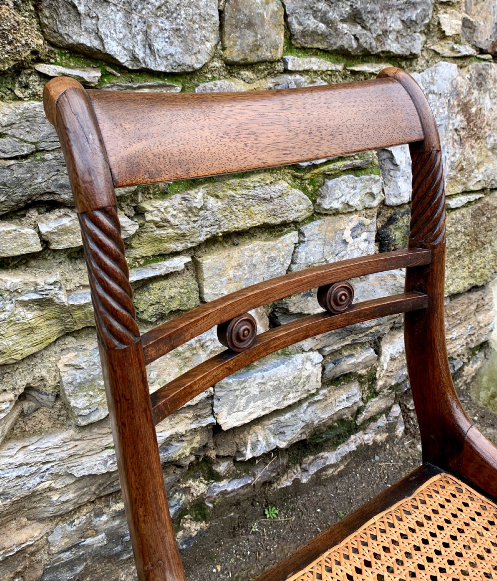 Set of 4 Regency Rosewood Dining Chairs View XI