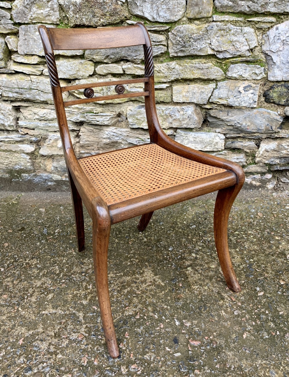 Set of 4 Regency Rosewood Dining Chairs View XII