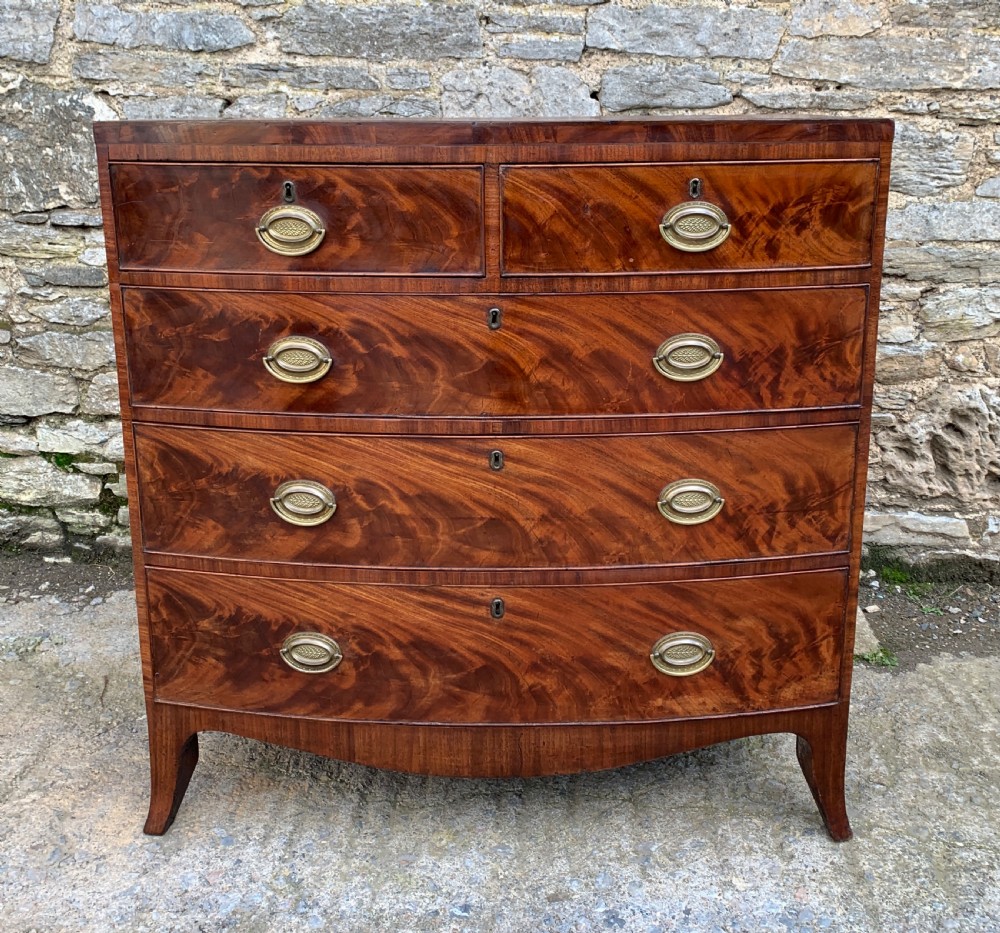 Regency Mahogany Bow Front Chest of Drawers