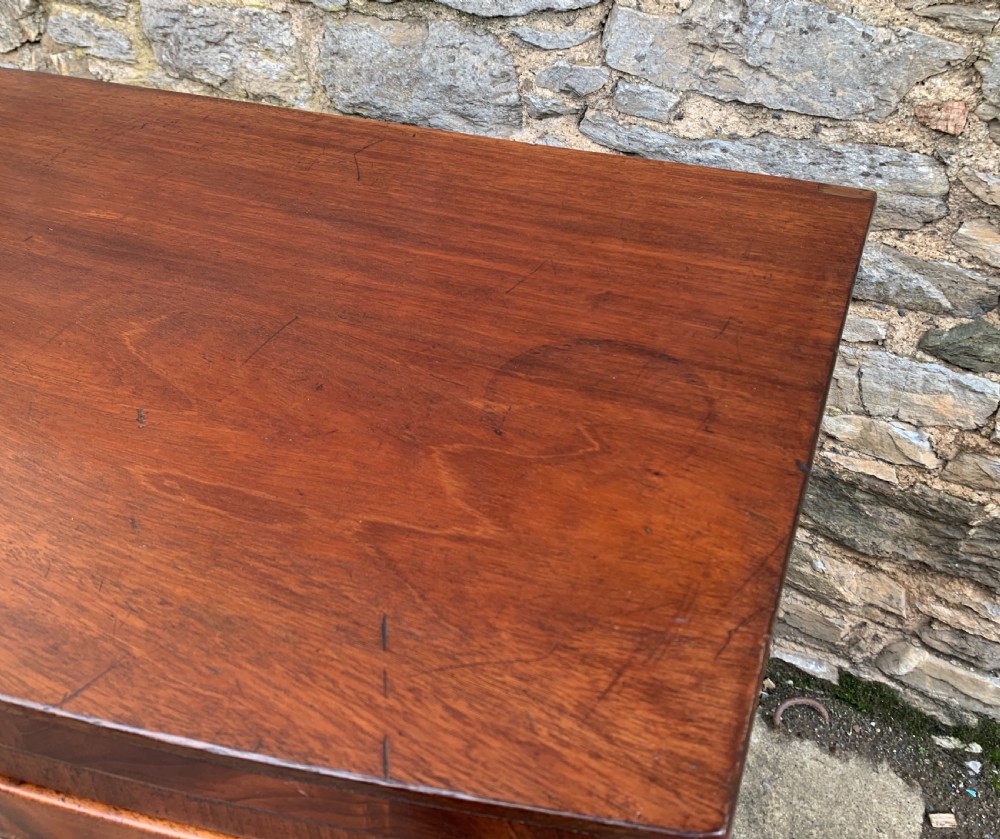 Regency Mahogany Bow Front Chest of Drawers View XIII