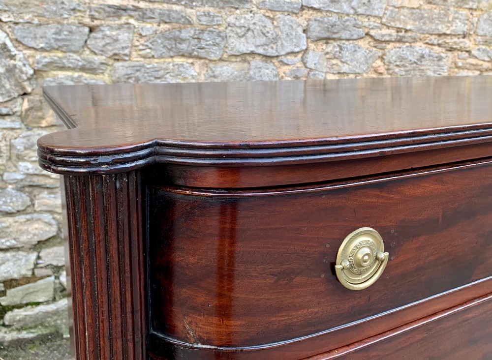 Regency Mahogany Bow Front Chest of Drawers View II