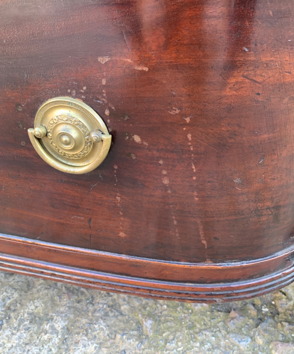 Regency Mahogany Bow Front Chest of Drawers View XIX
