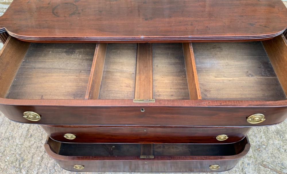 Regency Mahogany Bow Front Chest of Drawers View XX