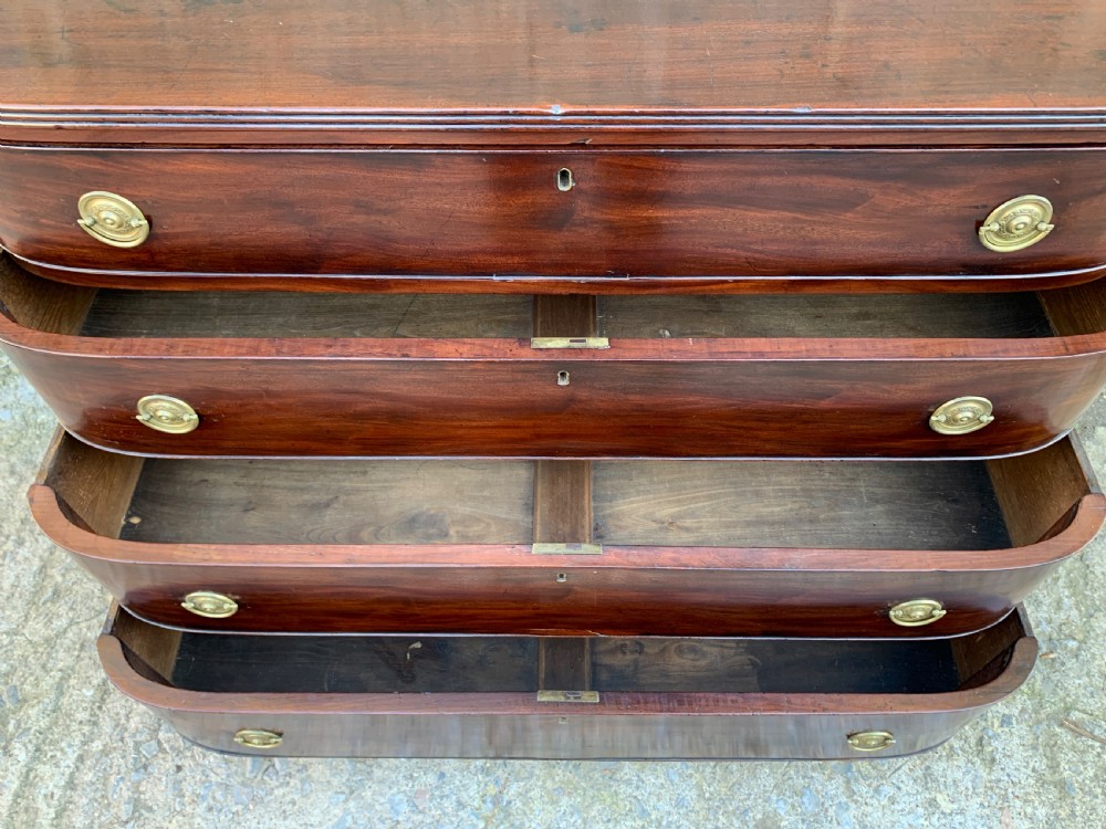 Regency Mahogany Bow Front Chest of Drawers View XXII