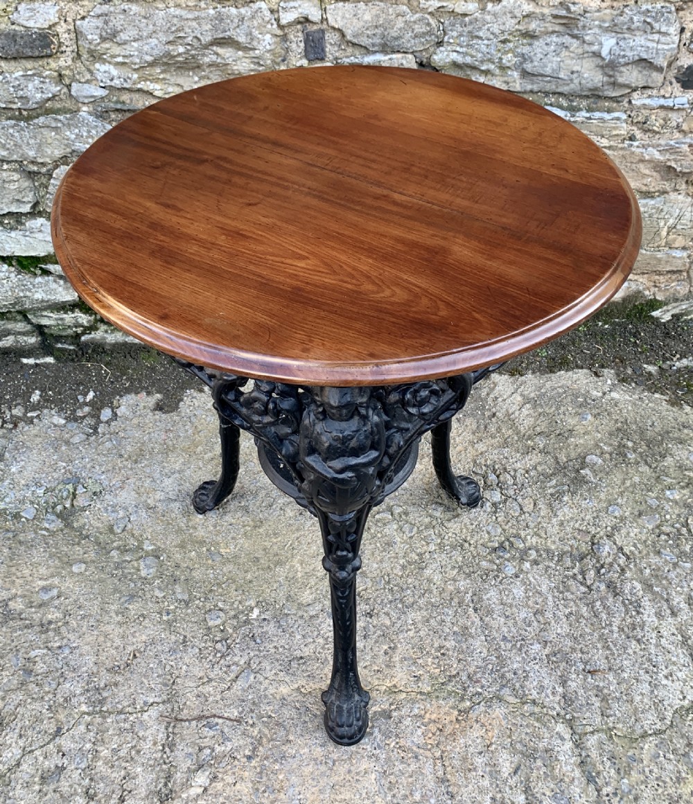 Antique Britannia Cast Iron Pub Table View II