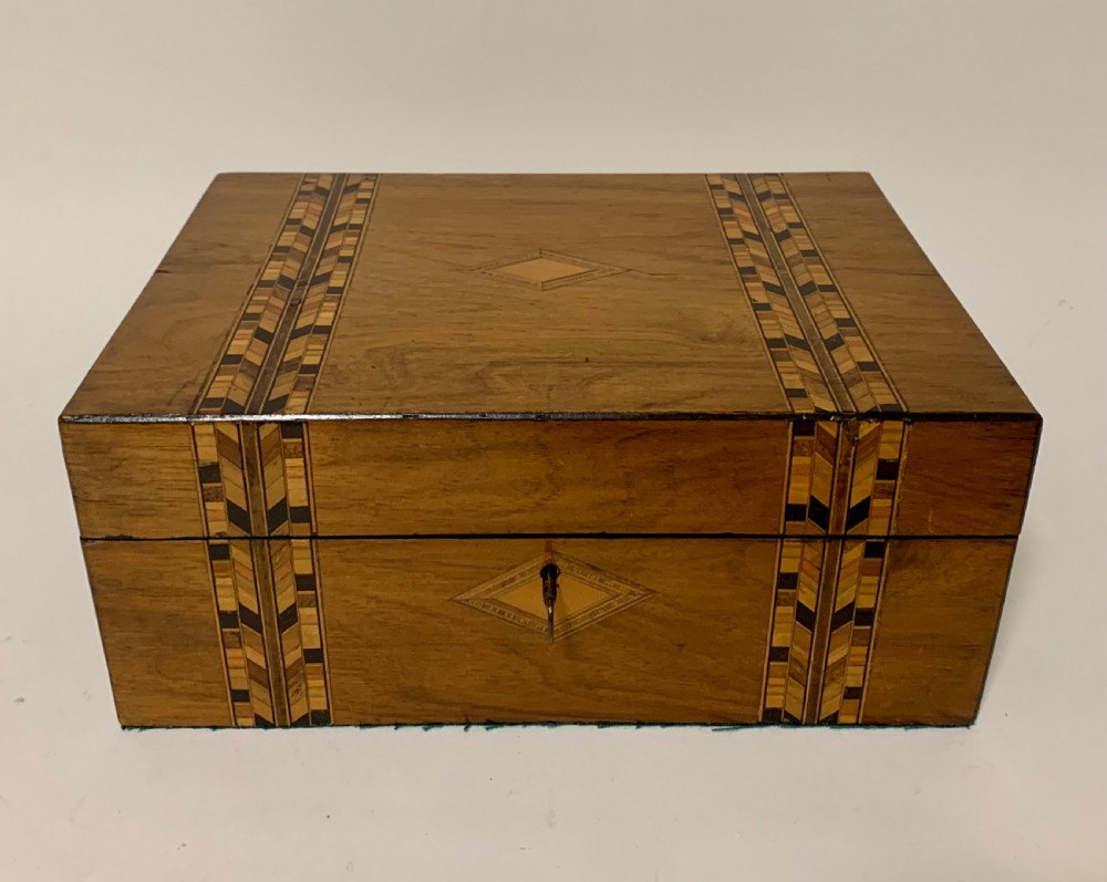 Antique Tunbridge Ware Jewellery Box View II