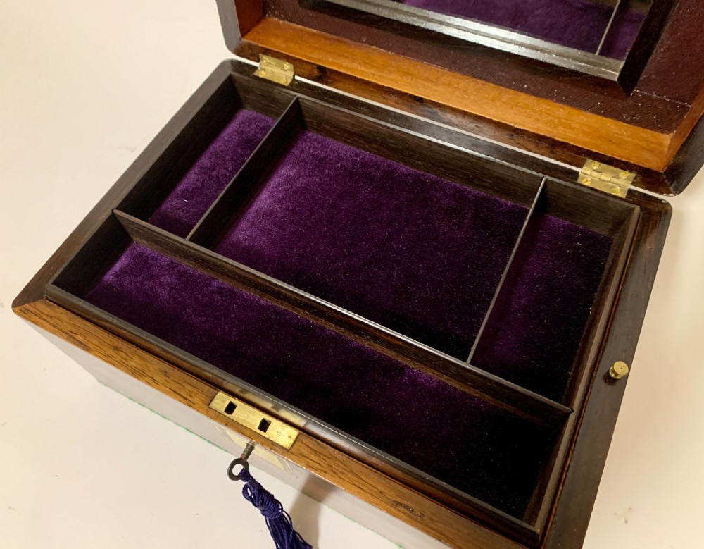Antique Fitted Rosewood Jewellery Box View III