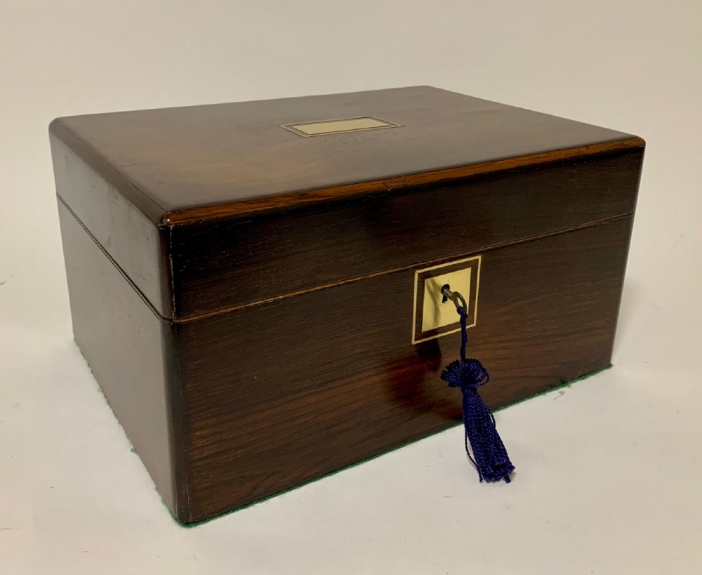 Antique Fitted Rosewood Jewellery Box View IV