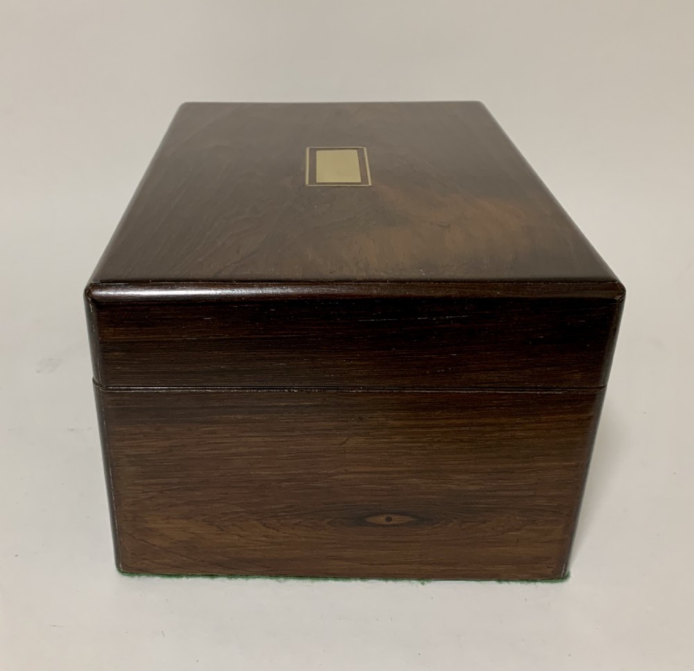 Antique Fitted Rosewood Jewellery Box View XII