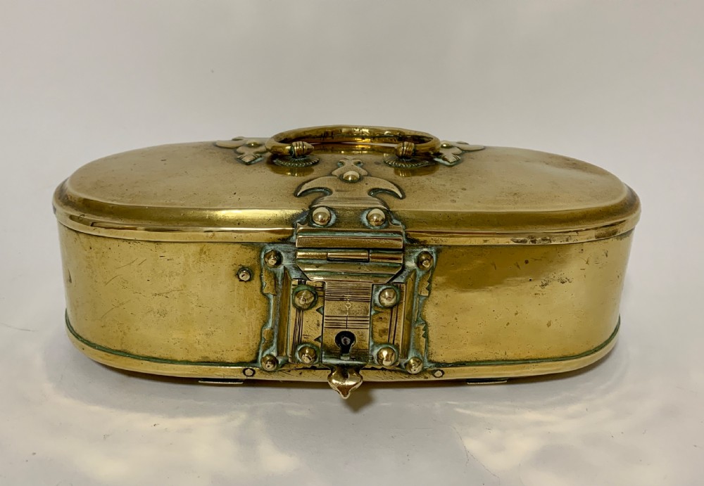 Antique Eastern Brass Dowry Box View II