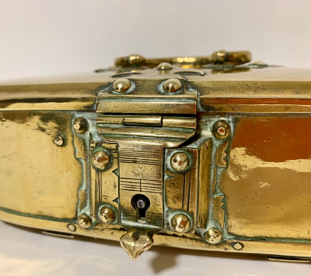 Antique Eastern Brass Dowry Box View III