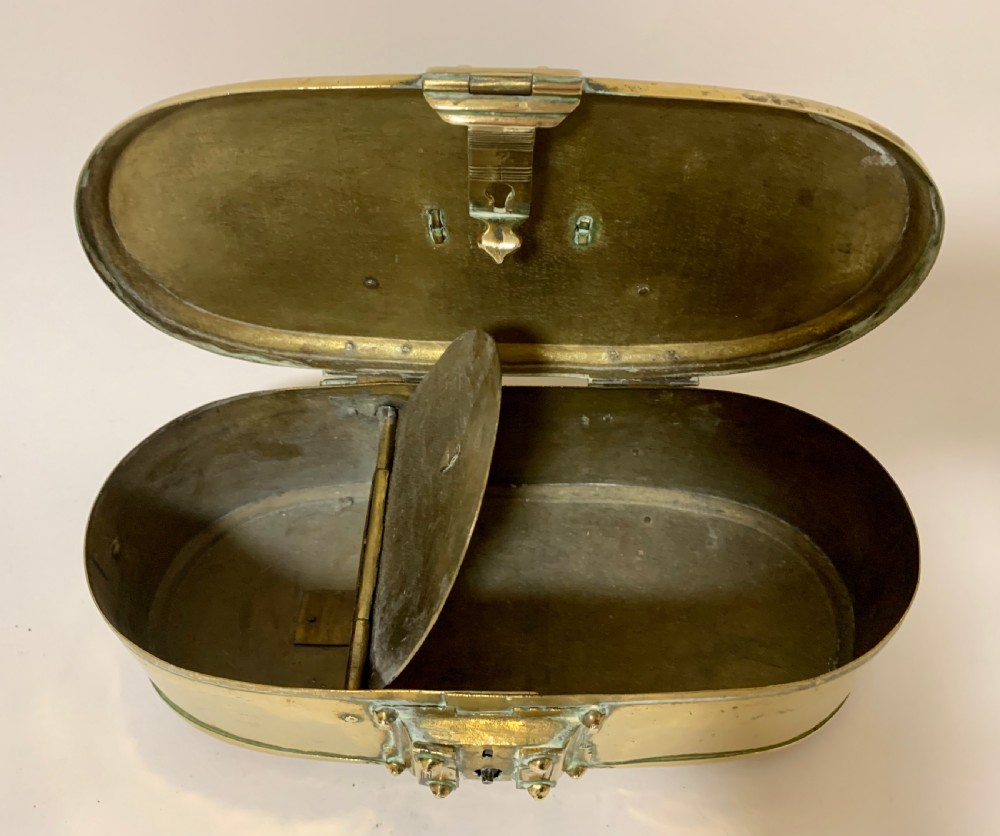 Antique Eastern Brass Dowry Box View V