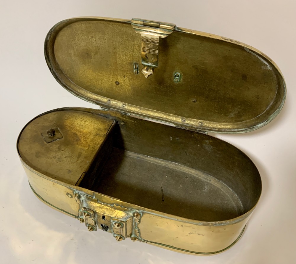 Antique Eastern Brass Dowry Box View X