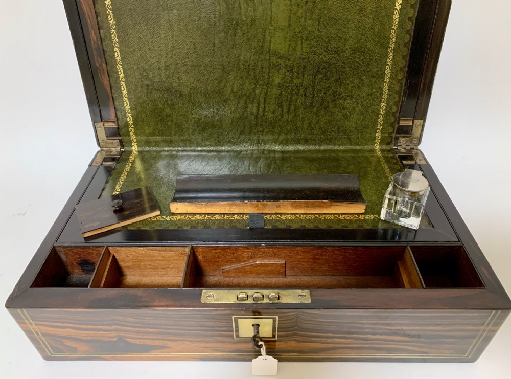 Victorian Coromandel Writing Slope Box View VI