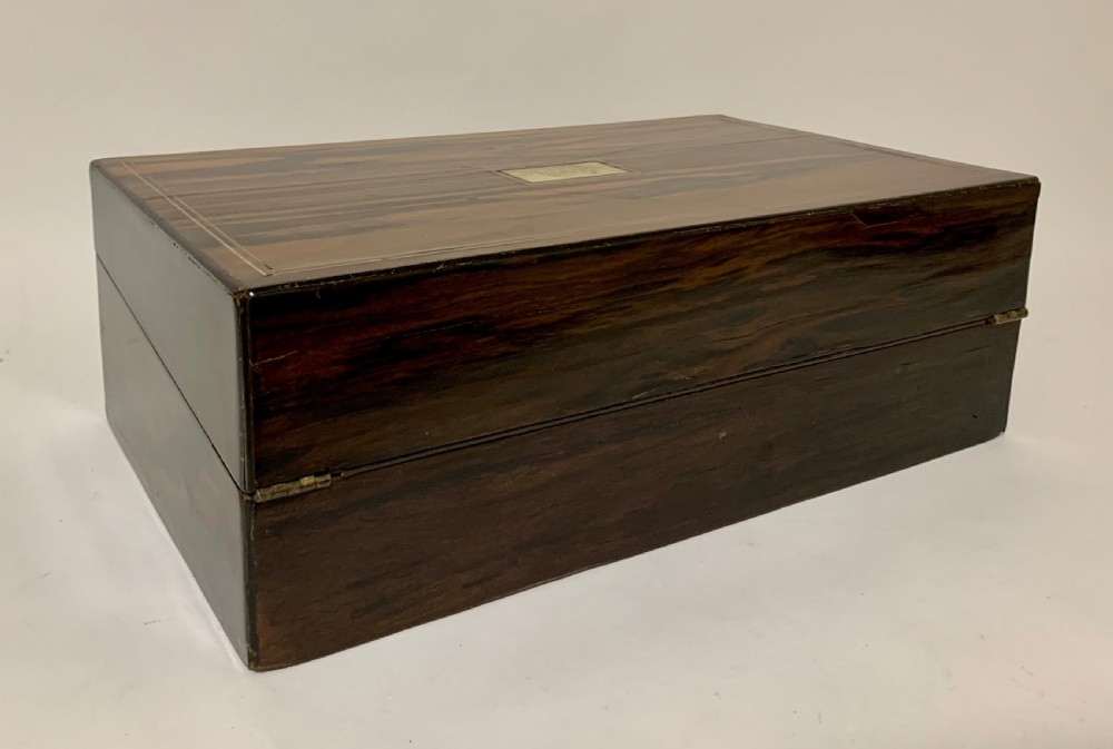 Victorian Coromandel Writing Slope Box View XI