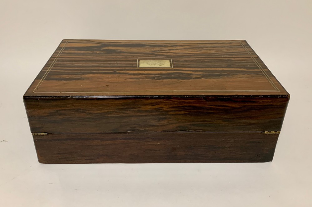 Victorian Coromandel Writing Slope Box View XII