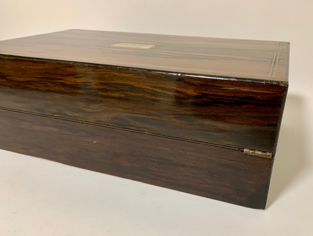 Victorian Coromandel Writing Slope Box View XIV