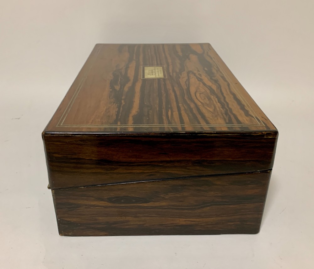 Victorian Coromandel Writing Slope Box View XVI