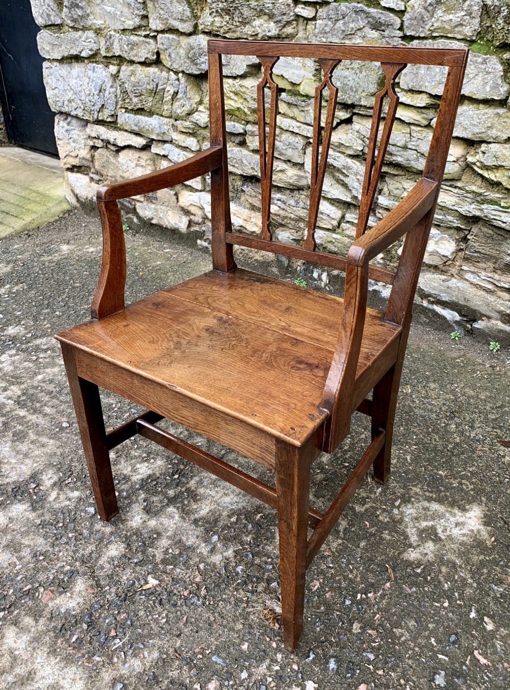 Antique Country Oak Armchair  View III