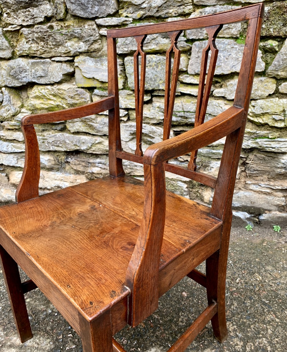 Antique Country Oak Armchair  View V