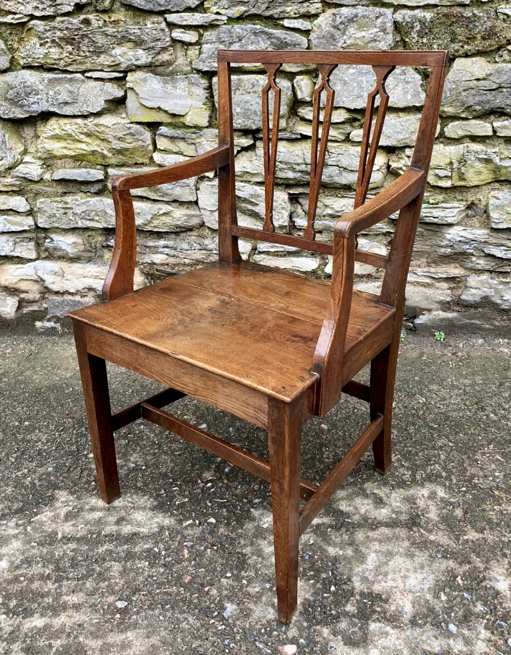 Antique Country Oak Armchair  View XI
