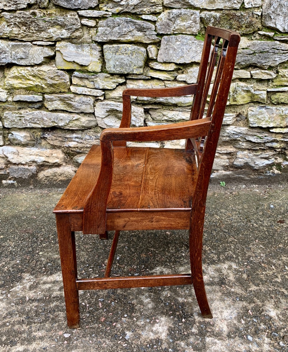 Antique Country Oak Armchair  View XIV