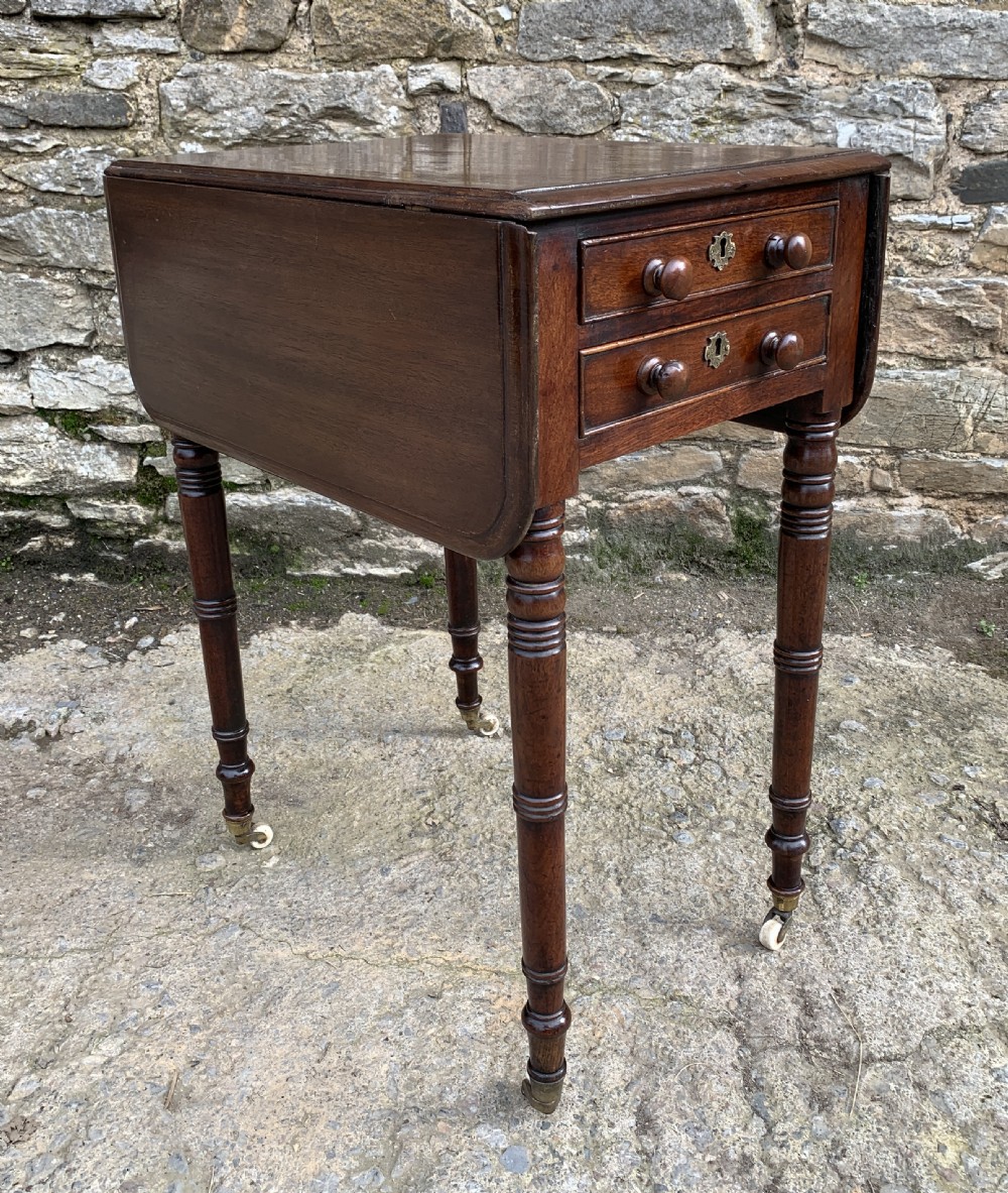 Victorian Mahogany Drop Flap Work Table View V