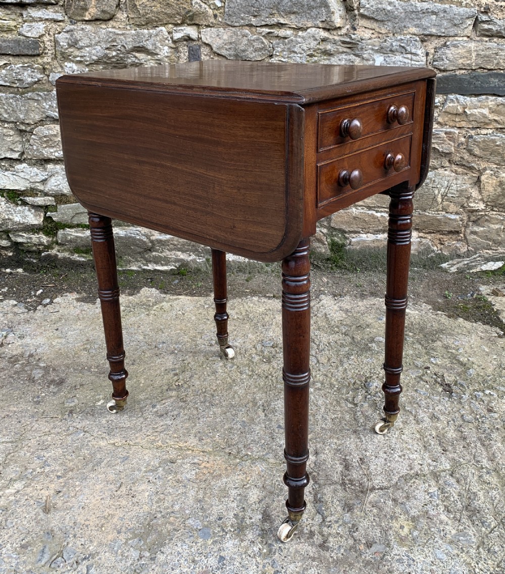Victorian Mahogany Drop Flap Work Table View VI