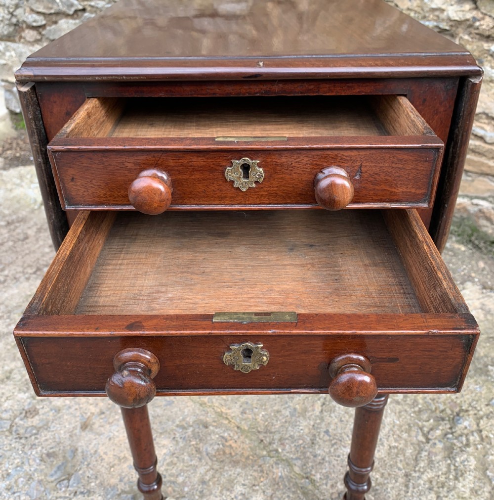 Victorian Mahogany Drop Flap Work Table View X