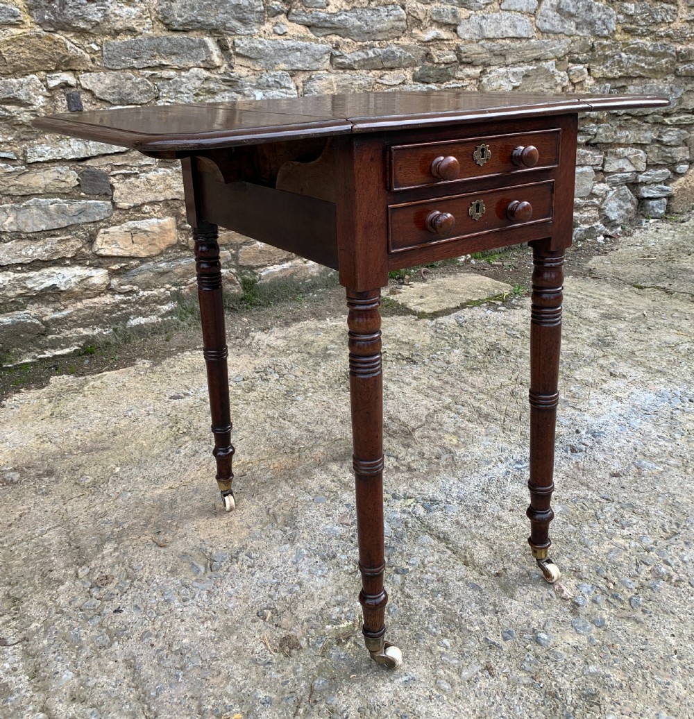 Victorian Mahogany Drop Flap Work Table View XVIII