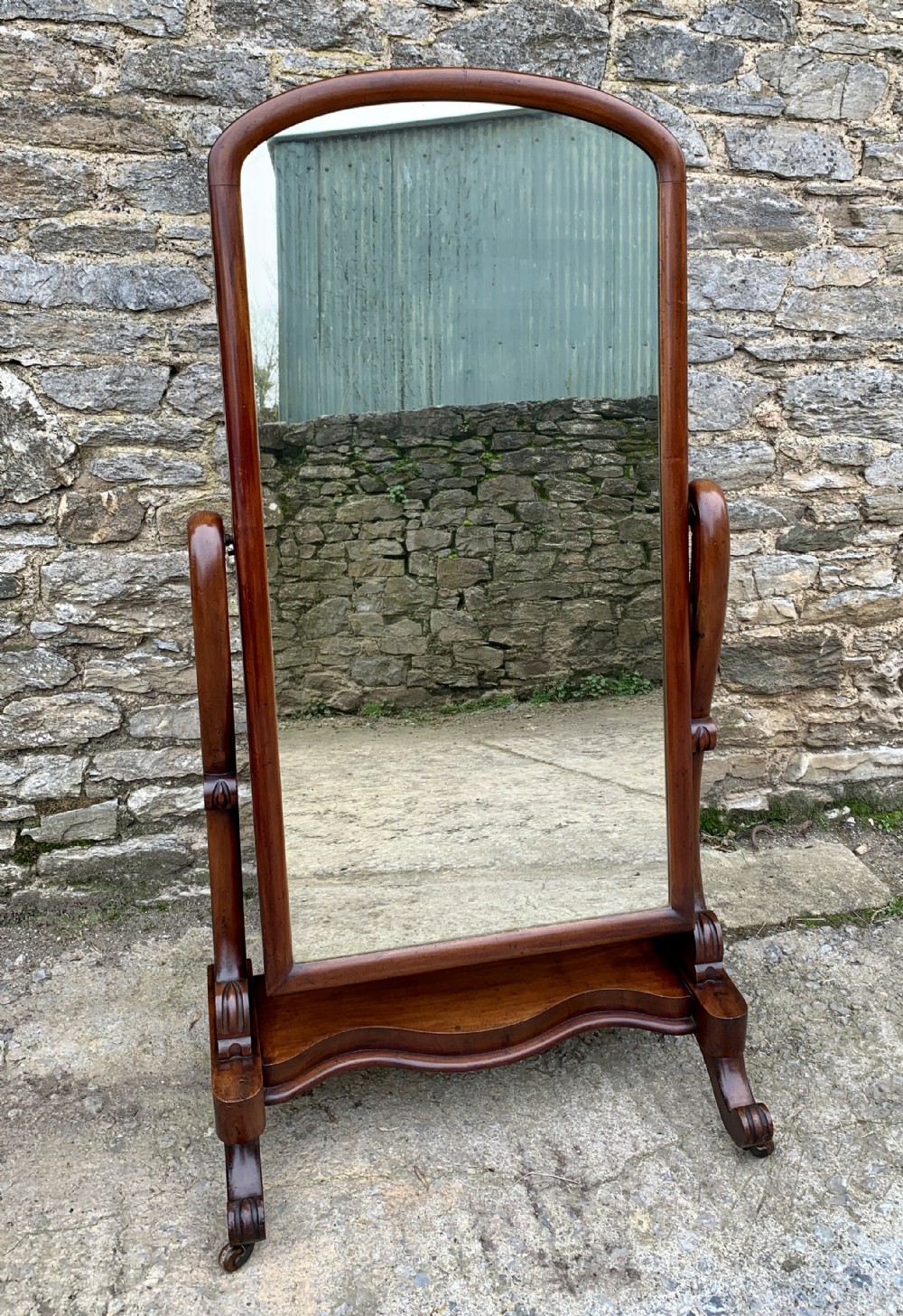 Victorian Mahogany Cheval Mirror