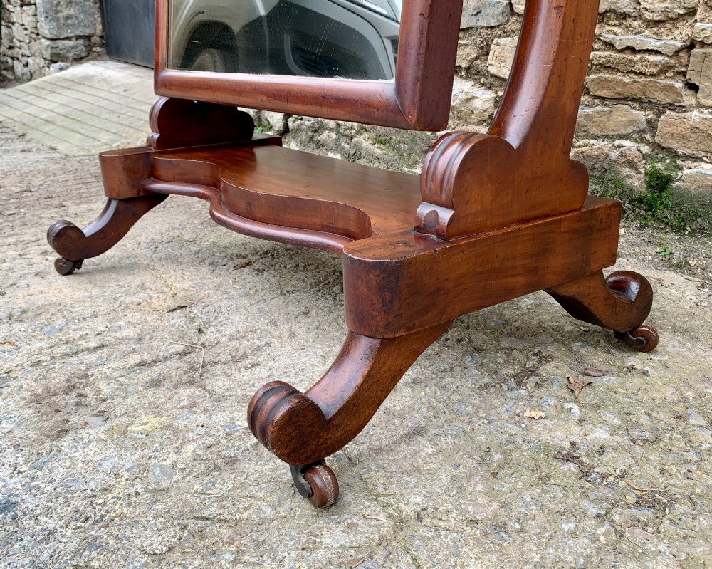 Victorian Mahogany Cheval Mirror View V