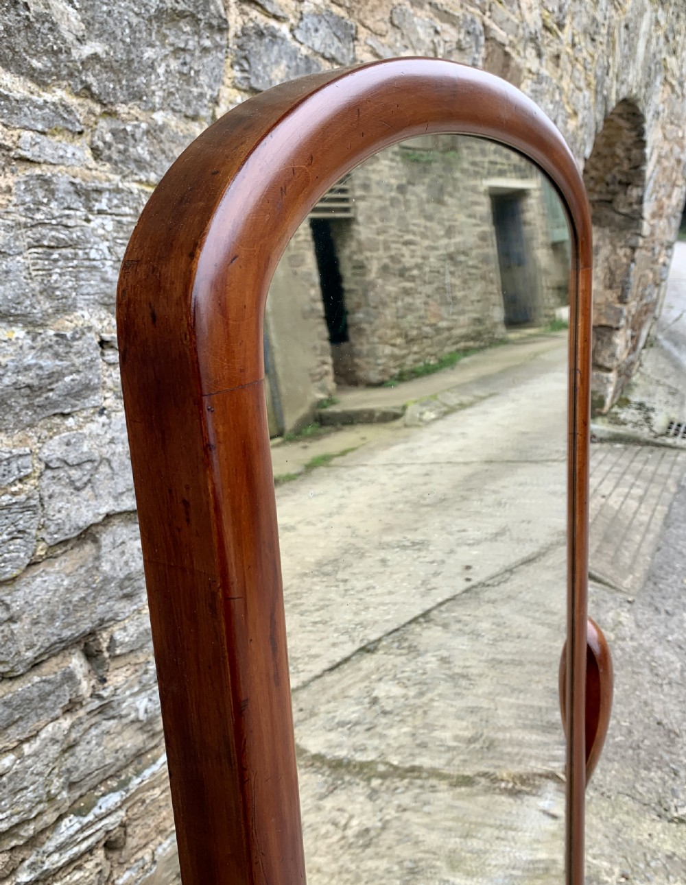 Victorian Mahogany Cheval Mirror View VIII