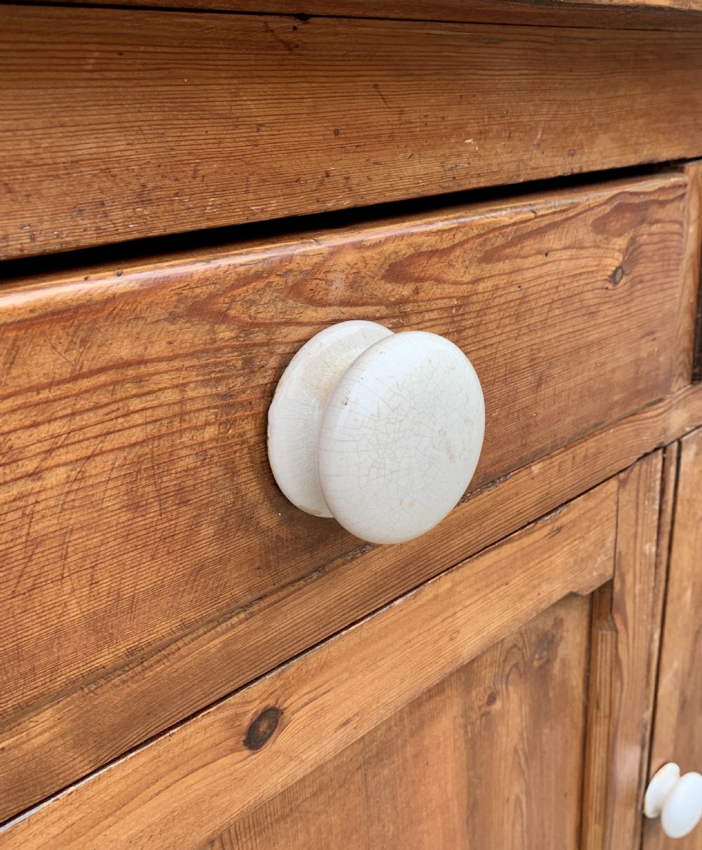 Small Antique Pine Glazed Dresser View VI