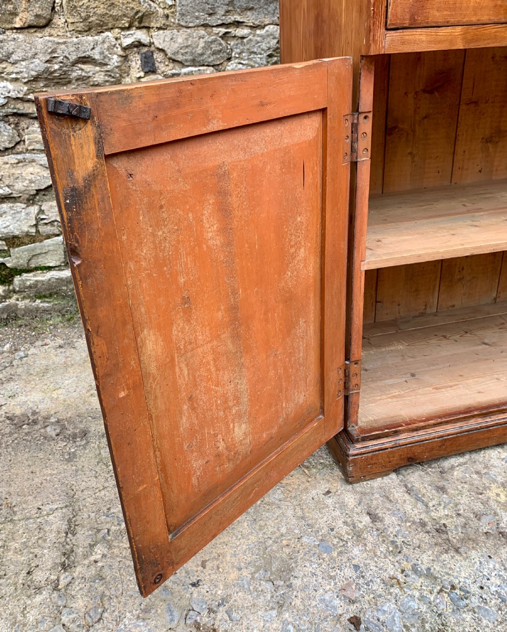 Small Antique Pine Glazed Dresser View IX