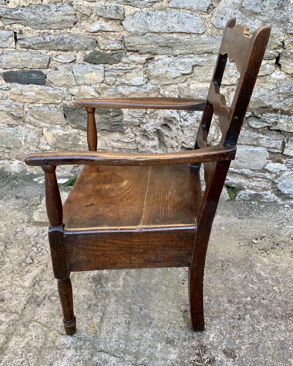 Antique Welsh Oak and Elm Ladderback Chair View VI