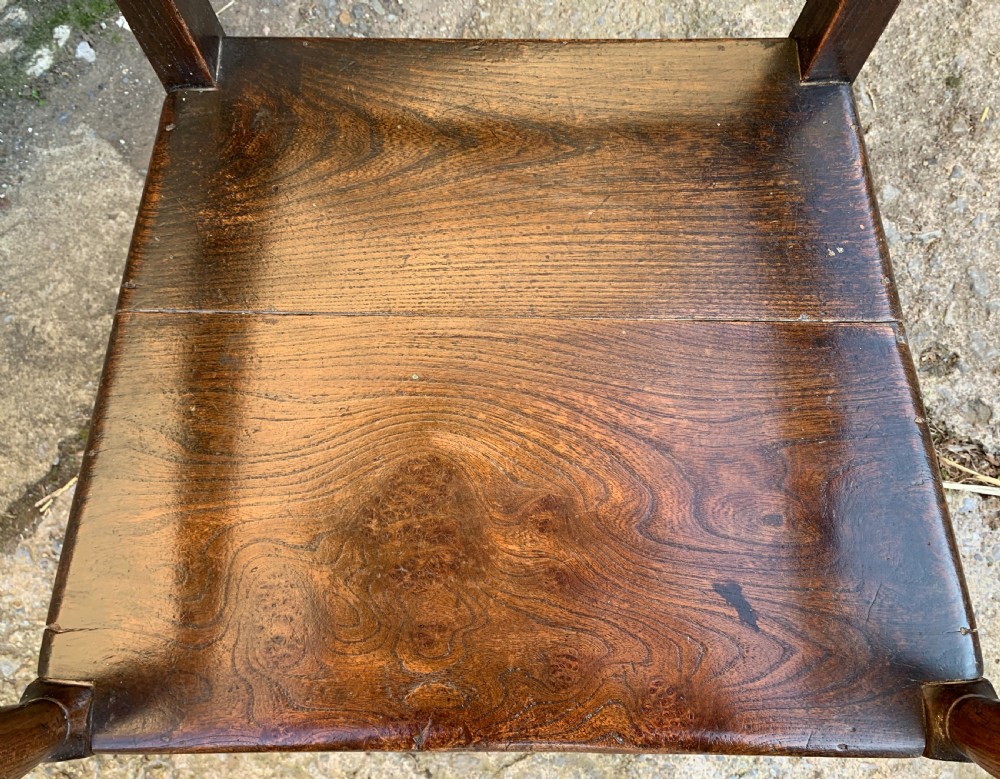 Antique Welsh Oak and Elm Ladderback Chair View IX