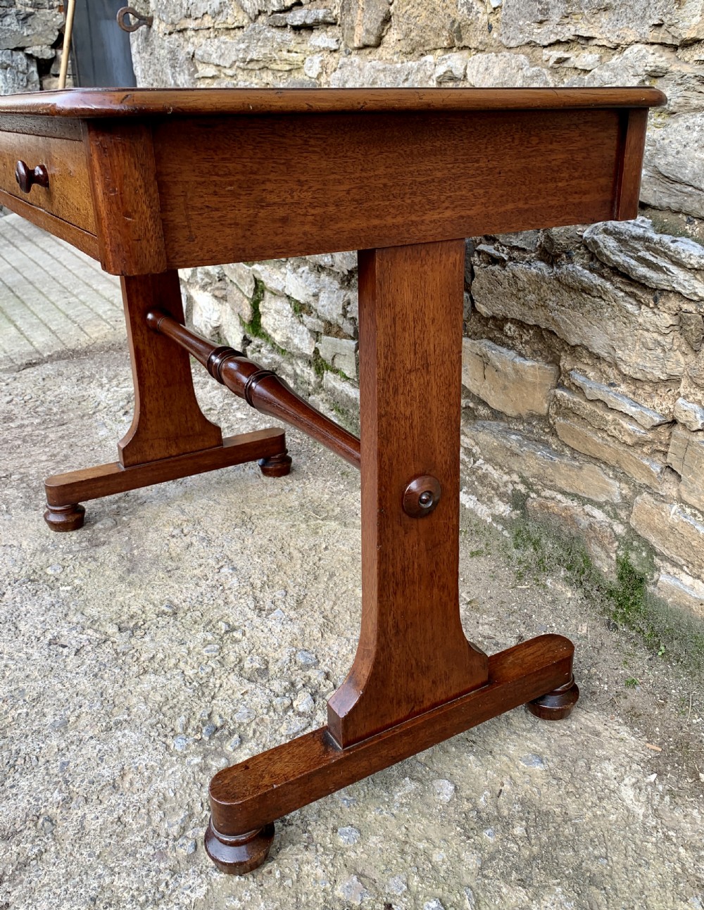 Antique Regency Mahogany Library Table View IX