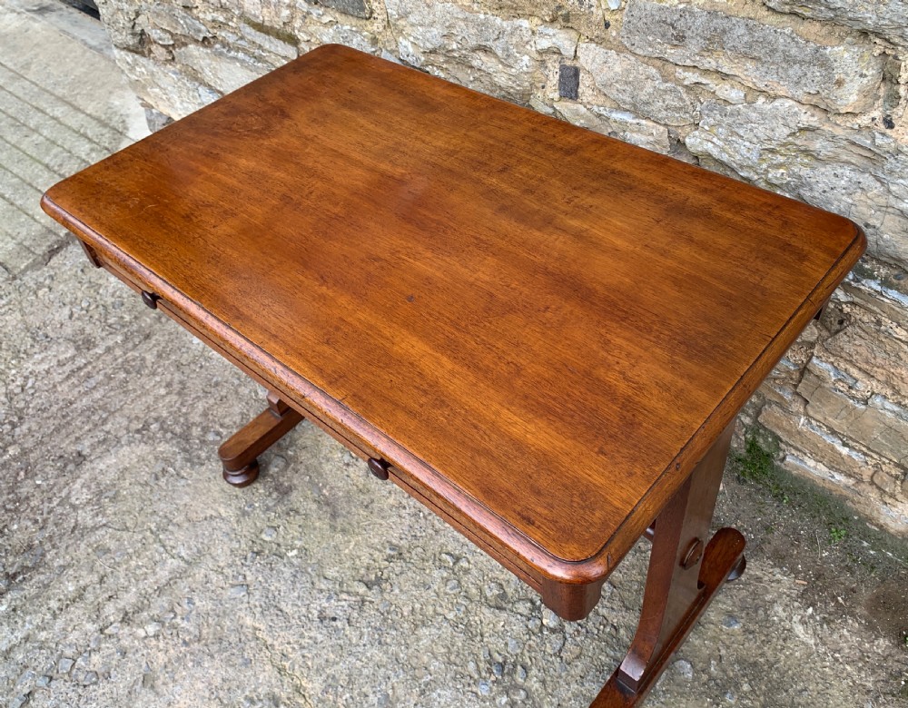 Antique Regency Mahogany Library Table View X