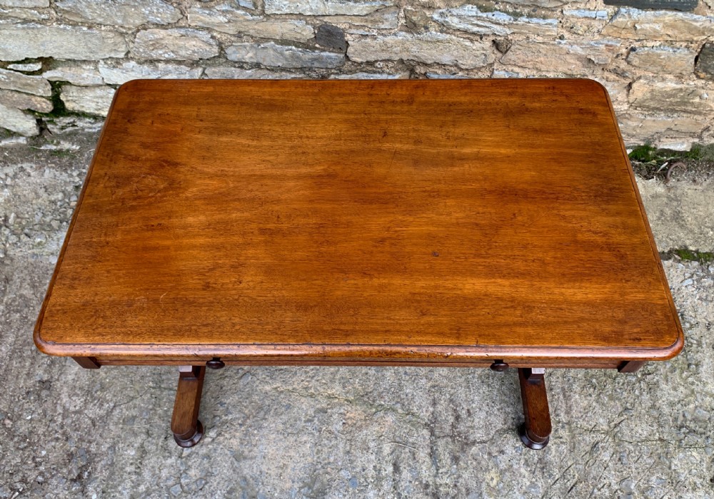 Antique Regency Mahogany Library Table View XII