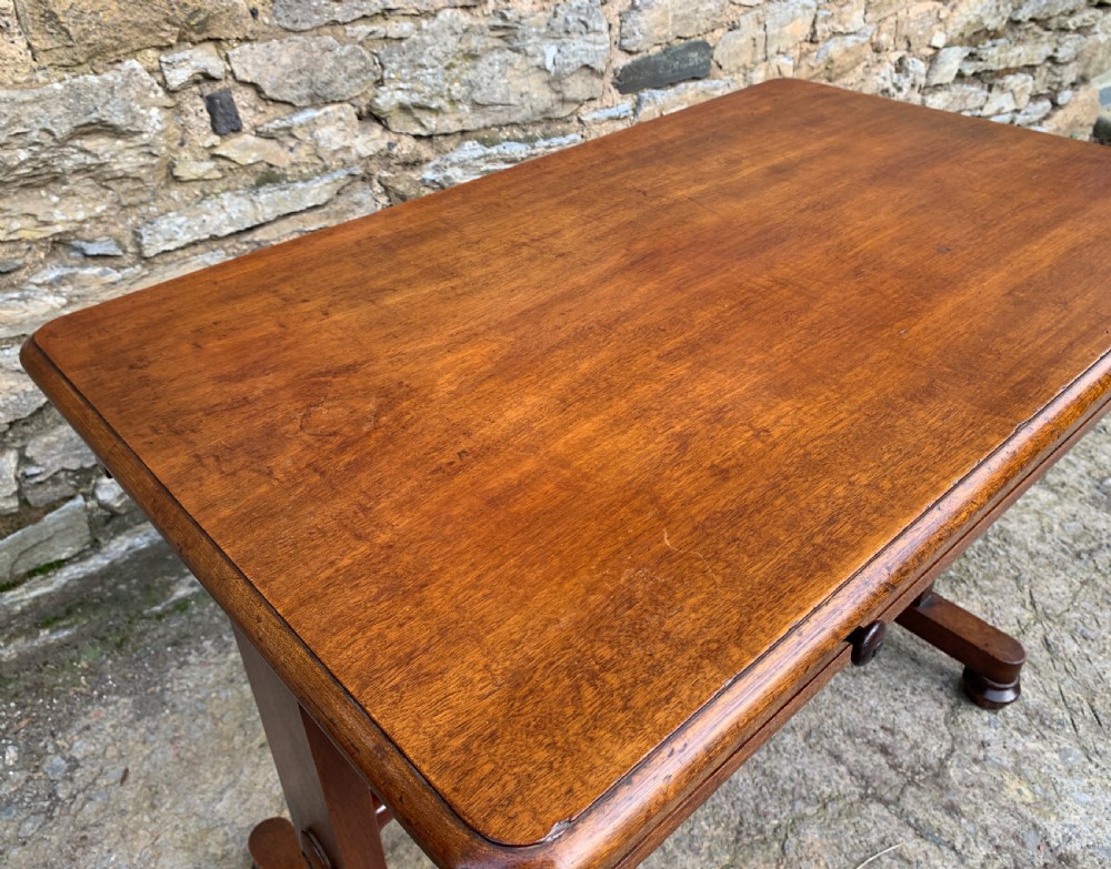 Antique Regency Mahogany Library Table View XIV