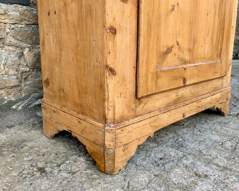 Small Antique Pine Wardrobe View X