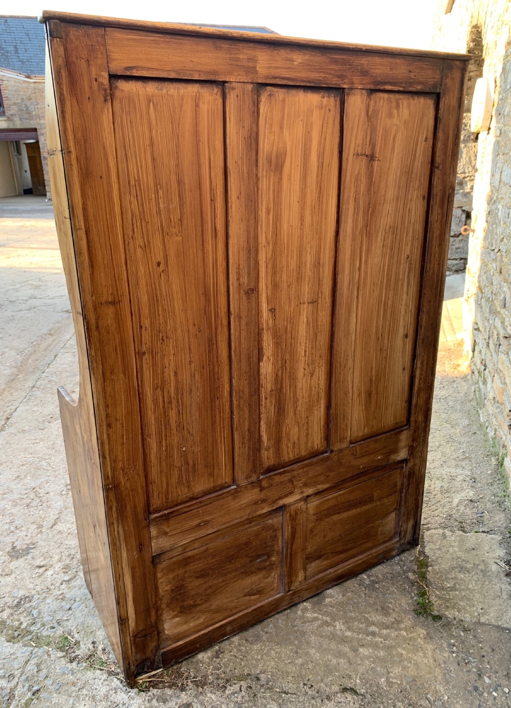 Antique Pine Box Settle View XIV