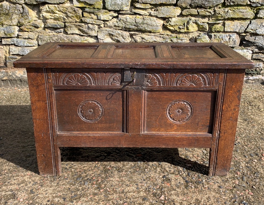 Small 17th Century Devon Oak Coffer
