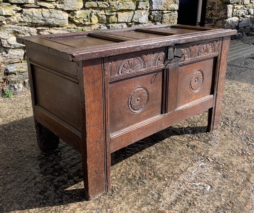 Small 17th Century Devon Oak Coffer View II