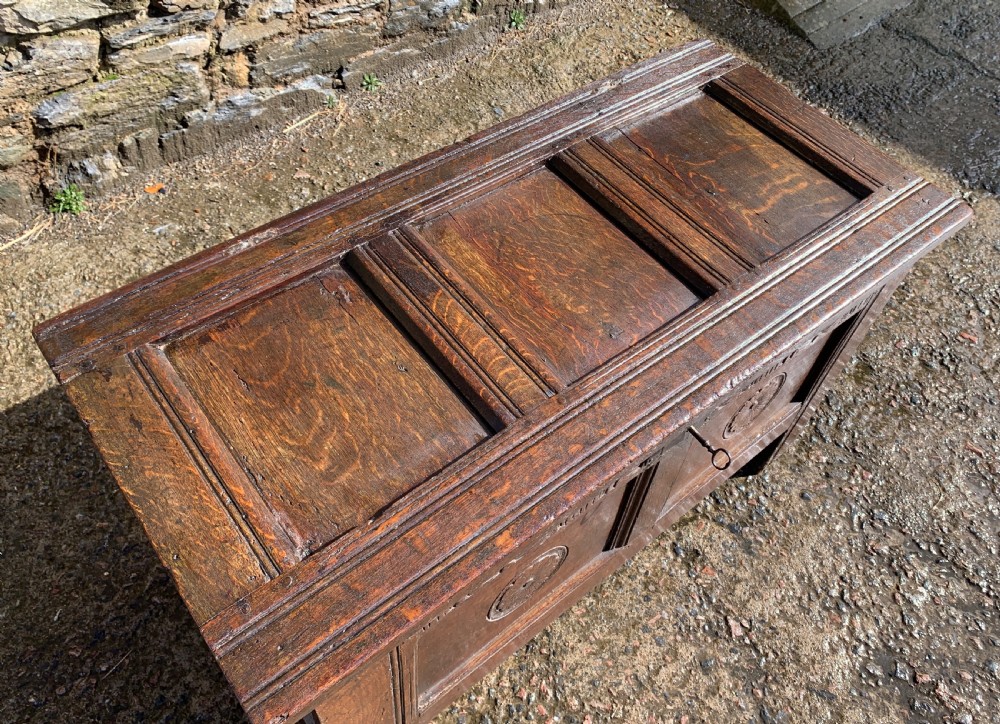 Small 17th Century Devon Oak Coffer View III
